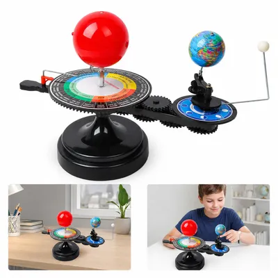 Produktbild von Sonnensystem Modell, Erde Mond Sonne Planetarium Set fš¹r Kinder, DIY Astronomie Lernspielzeug mit Umlaufbahn Modell, STEM Wissenschaft Spielzeug ab 6 Jahren