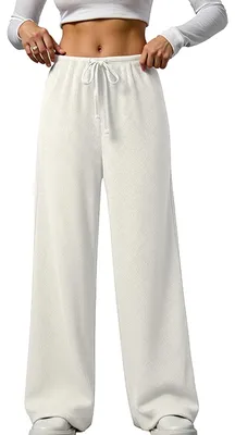 Imagen del producto de SolidKeus - Pantalones casual de talle alto y con bolsillos, para mujer, ideales para otoño e invierno