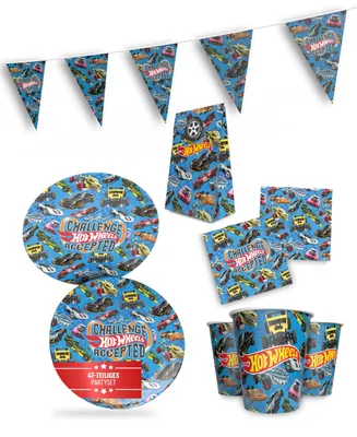 Produktbild von Hot Wheels 47-tlg. Party Set – Geburtstag Deko Bechern Tellern Servietten Tüten