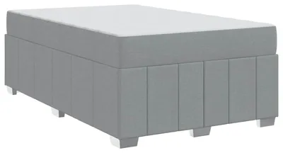 Produktbild von vidaXL Bettrahmen mit Matratze Hellgrau 120 x 200 cm Stoff