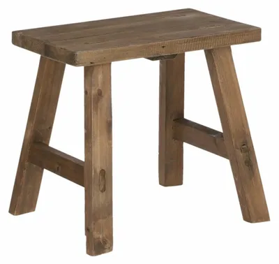 Obrázok produktu pre Mica Decorations Odvážna drevená stolička - D38 x Š29 x V34 cm - recyklované drevo - hnedá