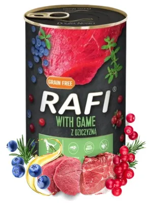 Obrázek produktu pro RAFI mokré krmivo pro psy se zvěřinou 400g Dolina Noteci