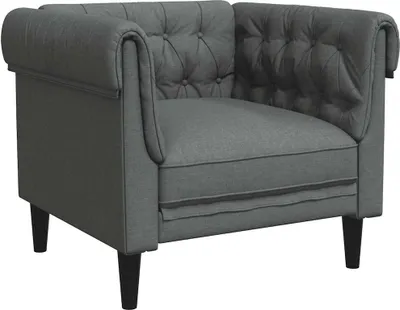 Produktbild von vidaXL Chesterfield-Sessel Dunkelgrau Stoff