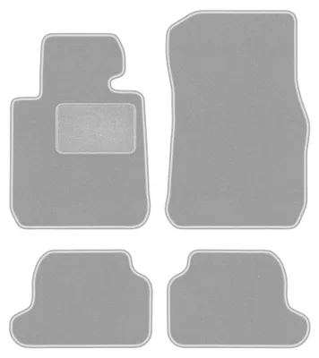 Imagen del producto de Alfombrillas de moqueta para BMW 1 F23 2011-2019 (cabrio) – juego de 4 piezas, grises, a medida – Wielganizator OSLO