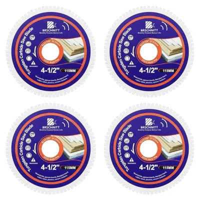 Produktbild von Trennscheibe Wolframkarbid 115mm für Holz, Laminat, Kunststoff, Glasfaser, Gummi, Zementreste (4 Stück)