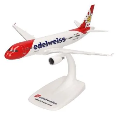 Image de Herpa Snap Wings Airbus A320 Edelweiss à l'échelle 1/200 614597