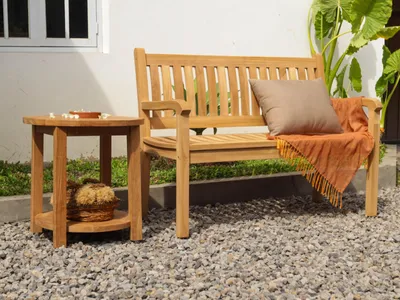 Produktbild von Teakea - Beaufort Teakholz-Gartenbank, 130 cm - Bank aus massivem Teakholz für 2 Personen