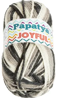Produktbild von Garn JOYFUL - 100g / 200 m - Grau, Weiß