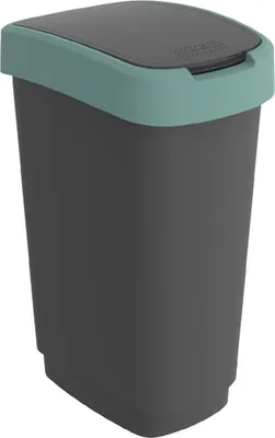 Produktbild von Rotho Abfalleimer 50 L Twist - Swingeimer 40,1 x 29,8 x 60,2 cm - Mülleimer Kunststoff - Müllbehälter - Abfallsammler Schwing- oder Klapp-Funktion