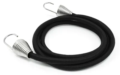 Produktbild von Elastische Gepäckspanngummi Schwarz mit Haken 12mm 1m
