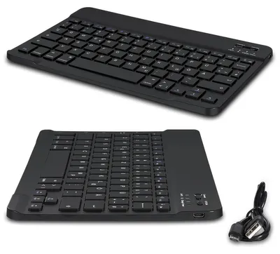 Produktbild von Wireless Bluetooth Keyboard Tastatur kabellos für Handy Tablet QWERTZ Layout