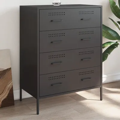 Produktbild von vidaXL Sideboard Schwarz 68x39x89 cm Stahl