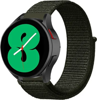Produktbild von Strap-it Samsung Galaxy Watch 4 - 40mm Nylonarmband (Dunkelgrün)