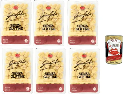 Produktbild von Garofalo Gnocchi di Patate Senza Glutine,Glutenfreie Kartoffelgnocchi, 6 x 400g+ Italian Gourmet polpa 400g