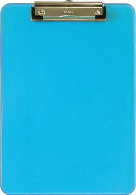 Produktbild von MAUL Klemmbrett MAULneon A4 Hochformat PS-Kunststoff transparent blau