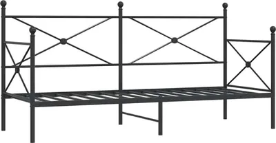 Produktbild von VidaXL 4104665, Sofabett, Schwarz, Stahl, 1970 mm, 805 mm, 1070 mm