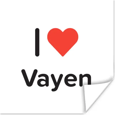 Produktbild von MuchoWow® Poster Ich liebe - Vayen - Mädchen 100x100 cm - Babyzimmer