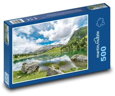 Obrázok produktu pre Puzzle 500 Alpy - hory a jazero - martinpuzzle