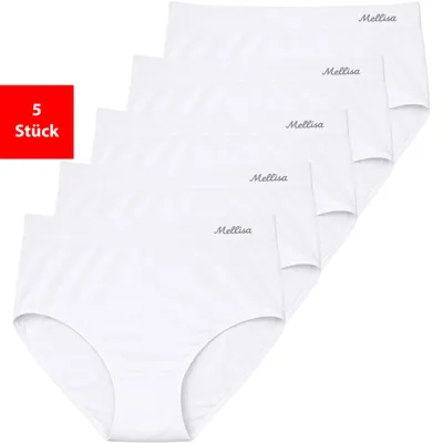 Produktbild von Taillenslip Damen Slips 5er-10er Pack Pantys Unterwäsche Microfaser elastisch - Weiß S 5er Pack