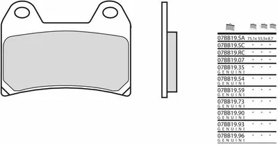 Produktbild von BREMBO Bremsbeläge Satz 07BB19SA