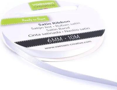 Produktbild von Vaessen Creative | Satinband 6mmx10m Weiß