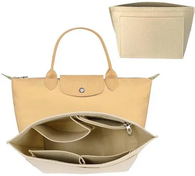 Immagine prodotto di Inserto organizer beige M per borsa 32x20x13 cm
