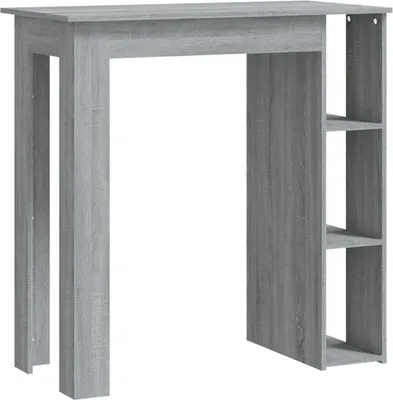 Produktbild von vidaXL Bartisch mit Regal Grau Sonoma 102x50x103,5 cm Holzwerkstoff