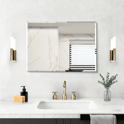 Zdjęcie produktu dla Prostokątne lustro o wymiarach 50 x 70 cm, idealne do łazienki i salonu