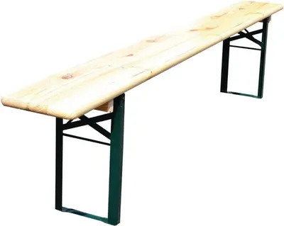 Produktbild von Bierbank Klappbar 2200x480x250mm aus Kiefernholz und Stahlrahmen