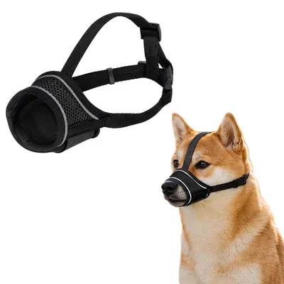 Immagine prodotto di Museruola per cani, colore nero, regolabile, traspirante, resistente