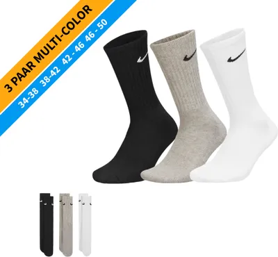 Produktbild von NIKE Socken - Farbe: 3 Paar Multi-Color Tennis Socken - Größe: 46-50