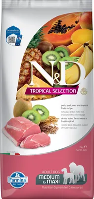 Produktbild von Farmina Pet Food 8010276042309, Adult, jede Rasse, Fruits, Schweinefleisch, 10 kg