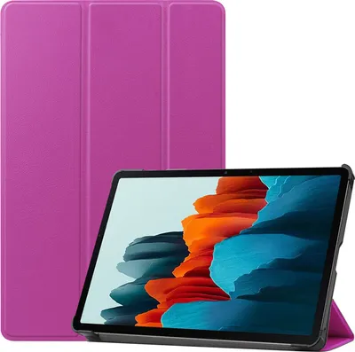 Produktbild von Schutzhülle für Samsung Galaxy Tab S9 FE S9 S10 FE 10.9-11" Hülle SM-X510 X710 X520 X400 Smart Cover Case Auto Sleep Wake Up Etui Tasche - LILA