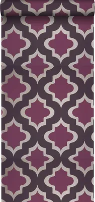 Produktbild von Origin Wallcoverings Tapete Kasbah-Motiv Aubergineviolett 52 cm x 10.05 m