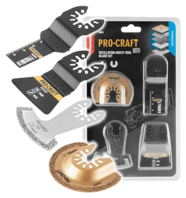Immagine prodotto di Set di accessori universali Procraft MB4, 4 pezzi, per utensili multifunzione oscillanti