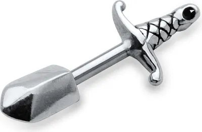 Produktbild von Ohrring Helix Ohrpiercing 925 Sterling Silber Schwert mit Strassstein in verschiedenen Farben Farbe - Schwarz