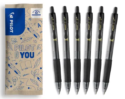 Produktbild von PILOT G2-7, Gelschreiber, (Schwarz), 1 Stück (6er Pack) – Größe 6er-Set