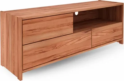 Produktbild von TV-Board Zigo aus Kernbuche massiv 148x41x54 mit 3 Schubladen und 1 Fach