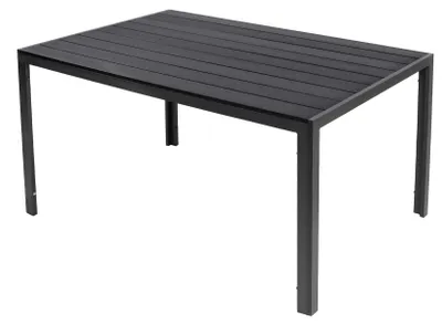 Gartentisch Comfort 160 x 90 cm mit Nonwood Platte Gestell Aluminium