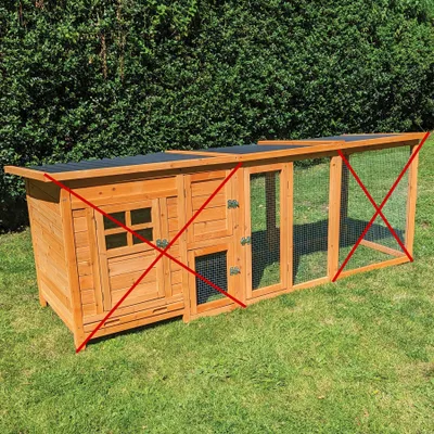 Produktbild von Extra Auslauf mit PVC Welldach für Hühnerhaus Hühnerstall Kleintierstall Paula