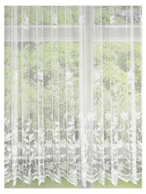 Produktbild von Fertiggardine Edel Jacquard mit Universalband in verschiedenen Größen, Vorhang Gardine, weiß, BxH 450x175cm