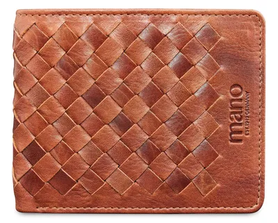 Produktbild von mano Leder Geldbörse Don Luca Wallet Cognac braun