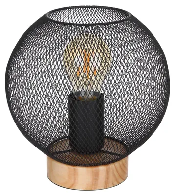 Produktbild von Globo Lighting Tischleuchte Holz braun, 1x E27