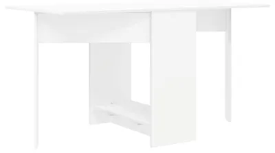 Image de vidaXL Table de salle à manger 138 x 70 x 73,5 cm, bois aggloméré, blanc, rectangulaire