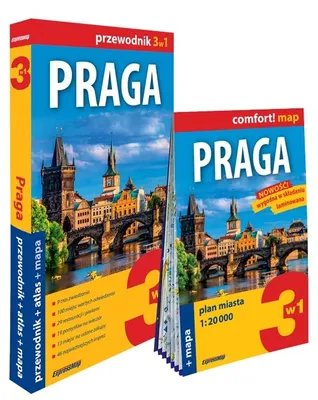 Obrázek produktu pro Praha 3 v 1: průvodce + atlas + mapa