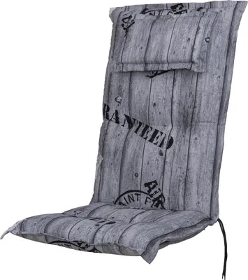 Produktbild von Auflage Hochlehner Rom extra 0778 grau Schrift 120x50x8 cm KETTtex