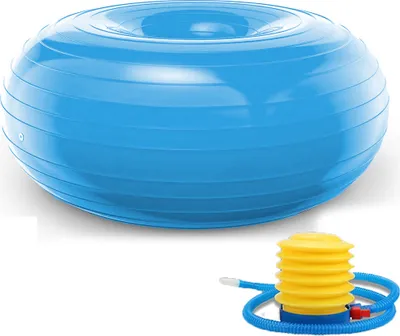 Produktbild von Balance Gymnastikball Donut Ball Mit Luftpumpe Donut Übung Schweizer Stabilitätsball Robuster Springball Für Yoga, Pilates Und Gleichgewichtstraining Im Fitnessstudio Büro 50cm X 30cm