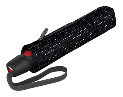 Produktbild von Knirps T.200 Duomatic Regenschirm Taschenschirm Schirm sturmfest domino black