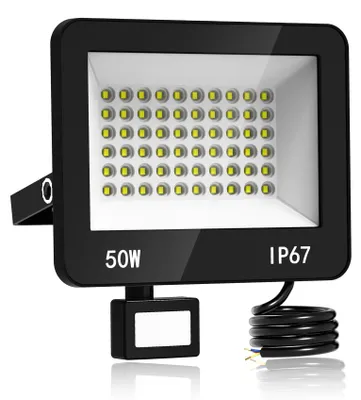 LED-Außenstrahler 50W 5000lm 6500K mit Bewegungsmelder