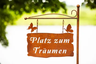 Produktbild von Rost Schild Platz zum Träumen 50cm x 32cm  Edelrost Schild Gartendeko rostige Gartendekoration